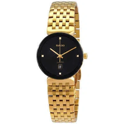 Pre-owned Rado Florence Quartz Diamond Black Dial Ladies Watch R48915703