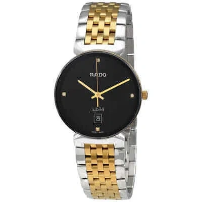 Pre-owned Rado Florence Quartz Diamond Black Dial Unisex Watch R48912703