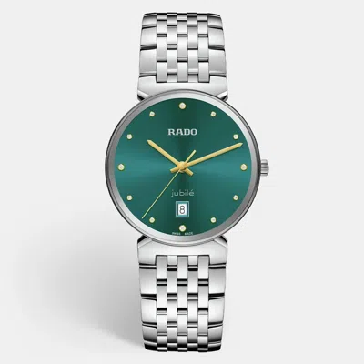 Pre-owned Rado Florence R48912773 Green Diamond Dial Stainless Steel Women's Wristwatch 38mm