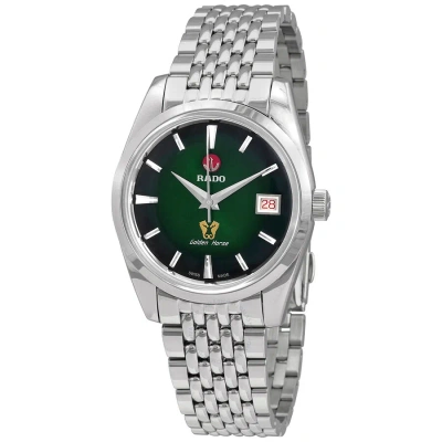 Rado Golden Horse Automatic Green Dial Unisex Watch R33930313 In Gold / Green