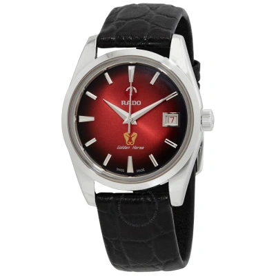 Rado Golden Horse Limited Edition Automatic Red Dial Unisex Watch R33930355 In Black