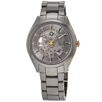 Rado Hyperchrome Automatic Open Heart Grey Dial Ceramic Men's Watch R32021102 In Silver