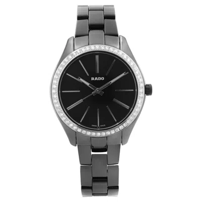 Pre-owned Rado Hyperchrome Black Ceramic Diamonds Bezel Quartz Unisex Watch R32312152