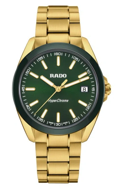 Rado Hyperchrome Bracelet Watch In Green Sunray