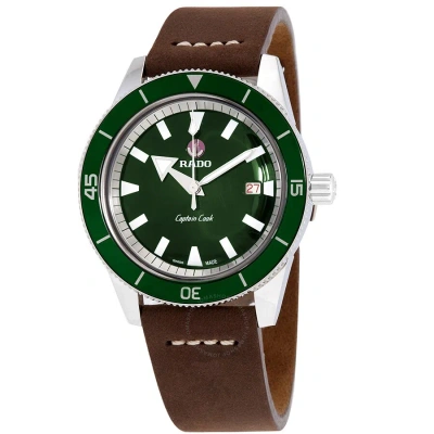 Rado Hyperchrome Captain Cook Automatic Green Dial Men's Watch R32505315 In Brown / Green