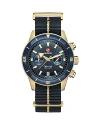 Rado Mens Sunray Blue R32146208 Captain Cook Bronze And Canvas Automatic Watch In Blue