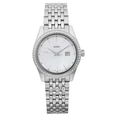 Pre-owned Rado Hyperchrome Classic 35mm Diamonds White Mop Dial Ladies Watch R33099918