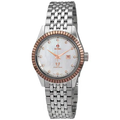 Rado Hyperchrome Classic Automatic Diamond Ladies Watch R33102903 In Gold Tone / Mother Of Pearl / Rose / Rose Gold Tone