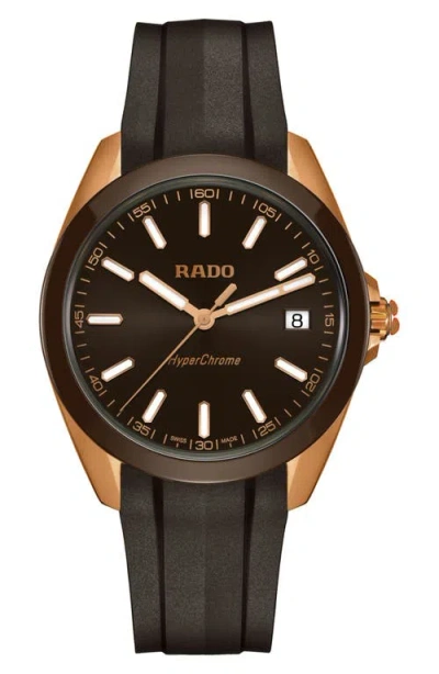 RADO RADO HYPERCHROME RUBBER STRAP WATCH, 41.5MM