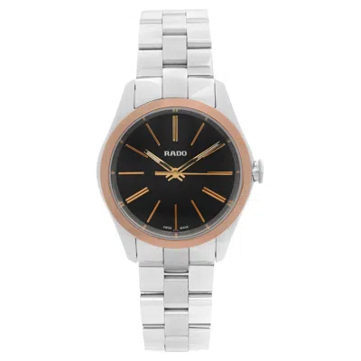 Pre-owned Rado Hyperchrome Stainless Steel Black Dial Quartz Ladies Watch R32976163
