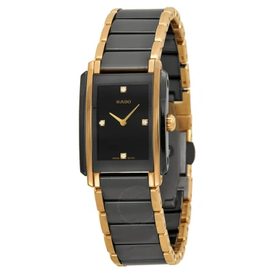 Rado Integral Jubile Ceramic Black Dial Watch R20612712 In Black / Gold / Gold Tone / Rose / Rose Gold / Rose Gold Tone / Yellow