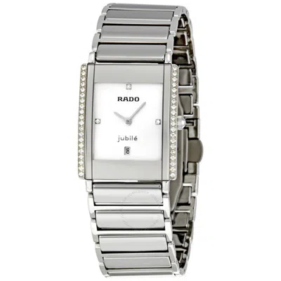 Rado Integral Jubile Large Ceramic Diamond Unisex Watch R20429909 In Metallic