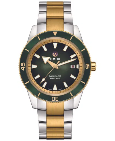 Rado Men's Swiss Automatic Captain Cook Two-tone Stainless Steel Bracelet Watch 42mm In No Color