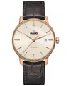 Rado R22877025 Coupole Classic Automatic Rose Gold-plated Stainless Steel And Leather Watch In No Color
