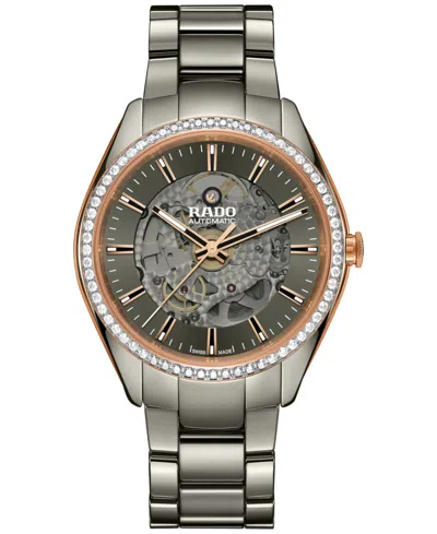 Rado Men's Swiss Automatic Hyperchrome Diamond (1 Ct. T.w.) Gray High Tech Ceramic Bracelet Watch 42mm In No Color