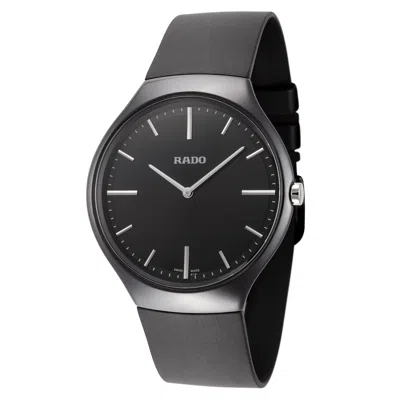 Rado Men's True Thinline 39mm Quartz Watch In Black