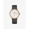 Rado R22877025 Coupole Classic Automatic Rose Gold-plated Stainless Steel And Leather Watch In White