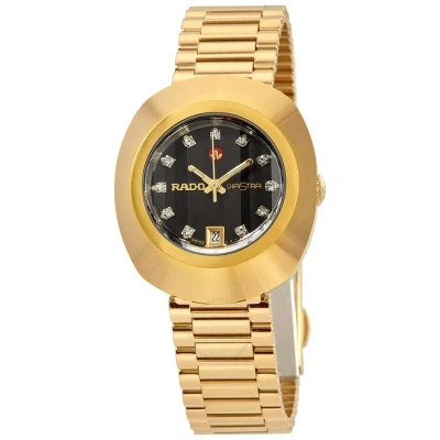 Rado Original Automatic Black Dial Ladies Watch R12416613 In Black / Gold / Gold Tone / Yellow