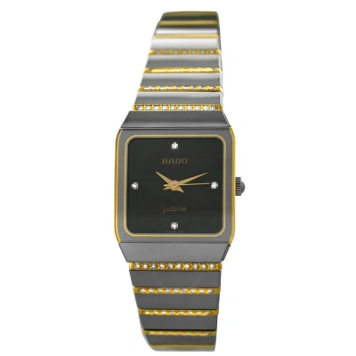 Rado Jubile Quartz Diamond Black Dial Ladies Watch 110.0278.3 In Gray