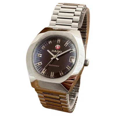 Pre-owned Rado Rothorn Rare Purple Dial Automatic Stainless Steel Watch