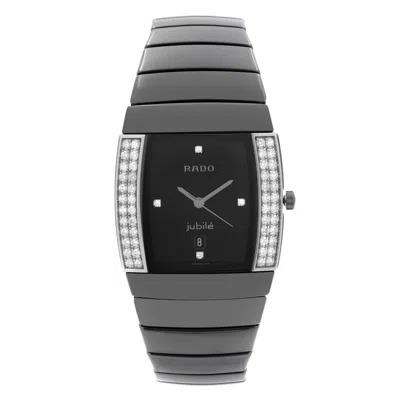 Pre-owned Rado Sintra Jubile Ceramic Diamond Black Dial Quartz Ladies Watch R13617712