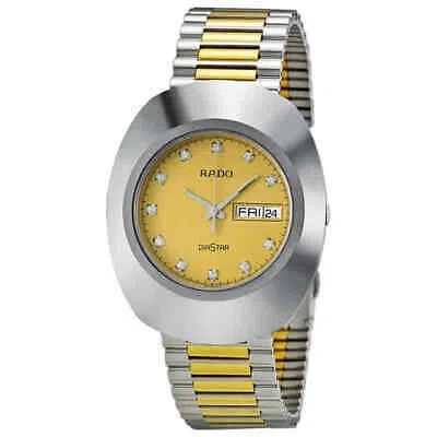 Pre-owned Rado The Original Quartz Gold Dial Men's Watch R12391633