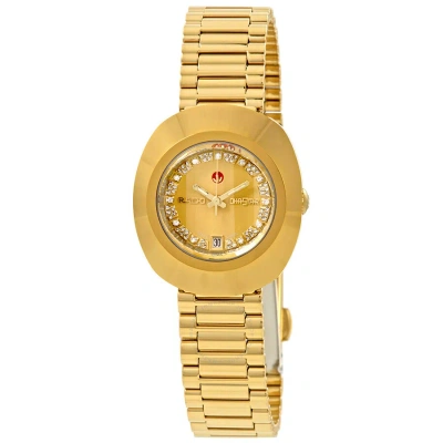 Rado The Original S Automatic Gold Dial Ladies Watch R12416673 In Gray