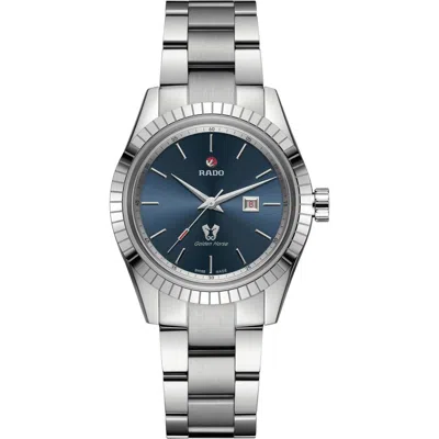 Rado Tradition Automatic Bracelet Watch, 35mm In Silver/blue