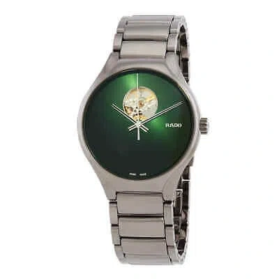 Pre-owned Rado True Automatic Green Dial Unisex Watch R27108312