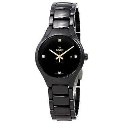 Pre-owned Rado True Black Diamond Dial Ladies Watch R27242712