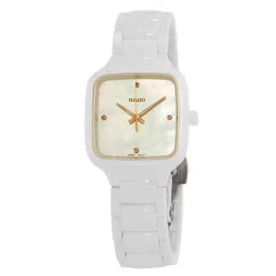 Pre-owned Rado True Quartz Diamond White Mop Dial Ladies Watch R27072902