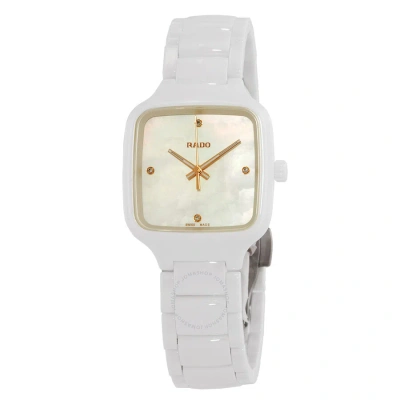 Rado True Quartz Diamond White Mother Of Pearl Dial Ladies Watch R27072902 In Gold Tone / Mother Of Pearl / White