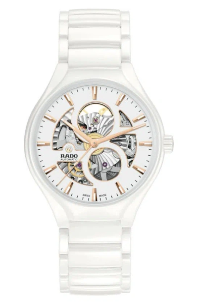 RADO RADO TRUE ROUND AUTOMATIC OPEN HEART BRACELET WATCH, 40MM