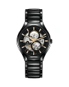 Rado True Round Automatic Open Heart Watch, 40mm In Black