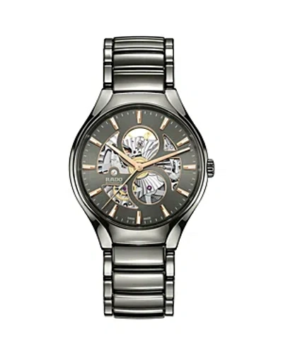 Rado True Round Automatic Open Heart Watch, 40mm In Metallic