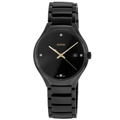 Rado True Round Diamonds Black Dial Ceramic Unisex Watch R27238712