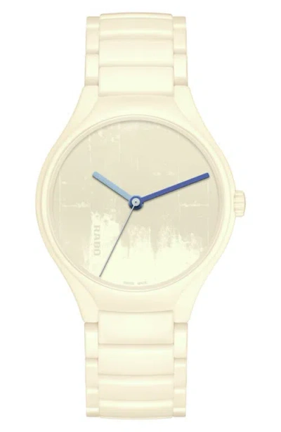Rado True Round High-tech Ceramic Watch, 40mm In Ivory White