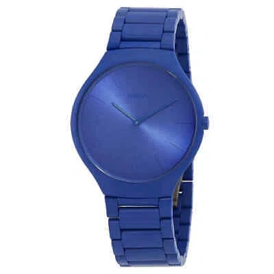 Pre-owned Rado True Round Thinline Les Couleurs Le Corbusier Spectacular Ultramarine 4320k