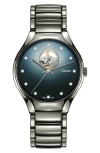 Rado True Secret Diamond Ceramic Bracelet Watch, 40mm