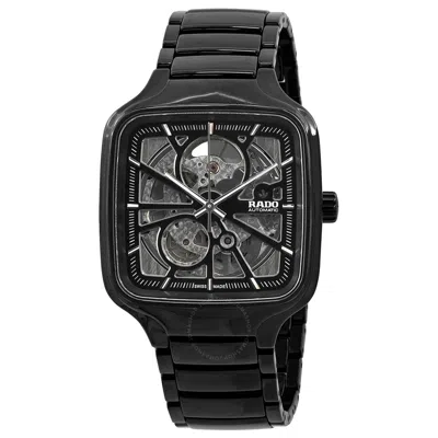Rado True Square Automatic Open Heart Unisex Watch R27086152 In Black