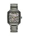 Rado True Square Open Heart Diamond Watch, 38mm In Gray