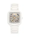 Rado True Square Open Heart Sparkling Watch, 38mm X 38mm In White