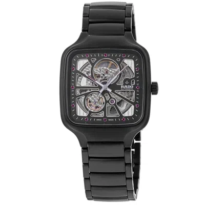 Rado True Square Open Heart X Ji Chang-wook Limited Edition Black Dial Ceramic Unisex Watch R27174712
