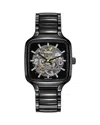 Rado True Square Skeleton Watch, 38mm X 38mm In Black