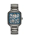 Rado R27083202 True Square Automatic Open Heart High-tech Ceramic Watch In Blue/silver