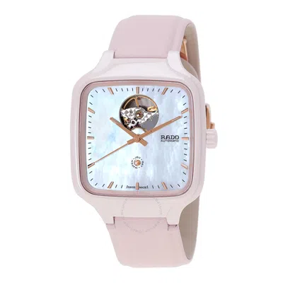Rado True Square X Ash Barty Limited Edition Automatic White Mother Of Pearl Dial Ladies Watch R2712 In Pink