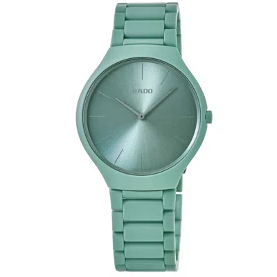 Rado True Thinline L Quartz Limited Edition Les Couleurs Le Corbusier Slightly Greyed English Green Dial 