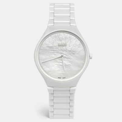 Pre-owned Rado True Thinline Special Edition X Great Gardens Of The World Chapter 9 R27118902 Mop Dial High Tech Ce In White