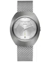 Rado Unisex Swiss Automatic Diastar Original 60th Anniversary Edition Stainless Steel Mesh Bracelet Watch In Gray