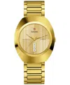 Rado Unisex Swiss Automatic Original Diastar Gold Pvd Stainless Steel Bracelet Watch 38mm In No Color